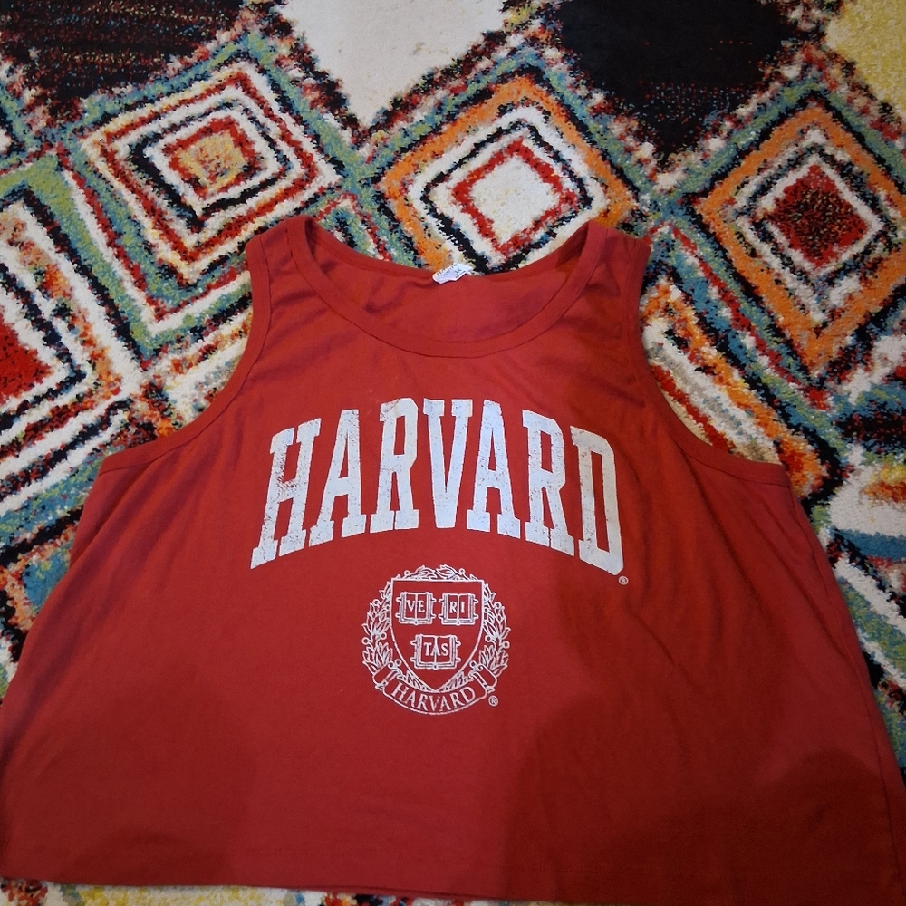 Harvard Red Crop Tank Top